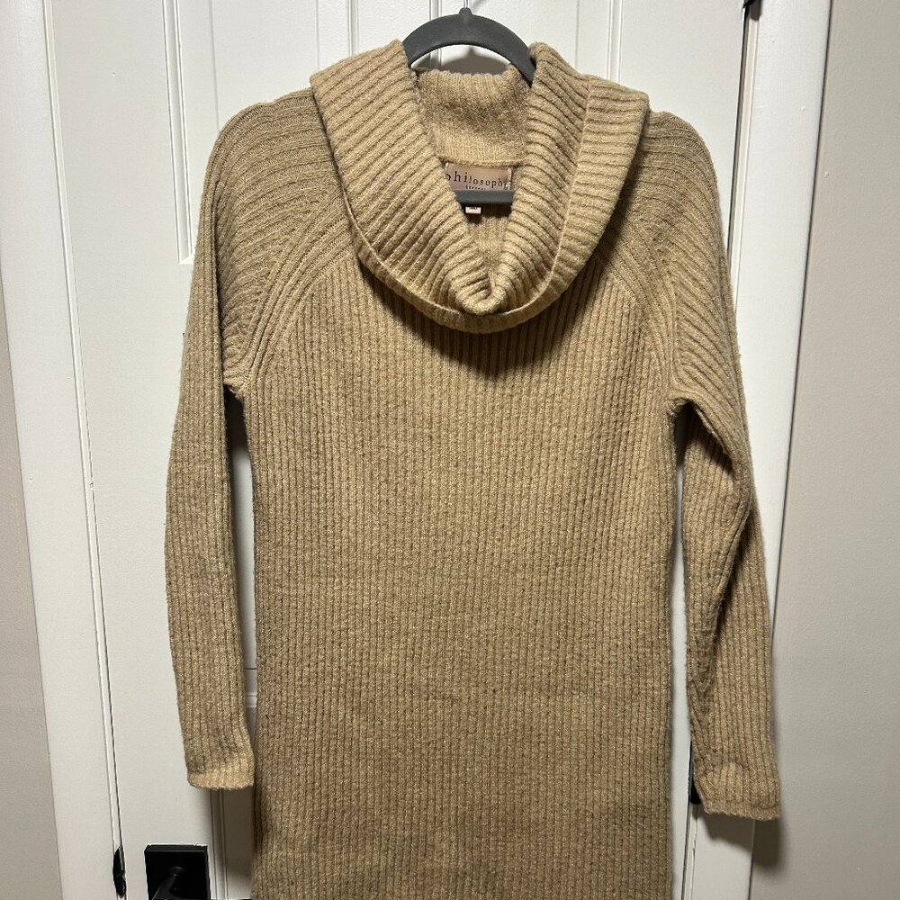 Philosophy Republic Clothing Brown Cowl Neck Sweater Dress - Size M